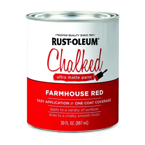 RustOleum Chalk Paint Farm Red 1Qt 329211 Zoro